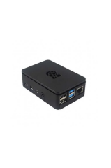 Raspberry Pi 4 Plastik Muhafaza Kutusu - Siyah (Raspberry Pi Logolu)