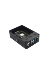 Raspberry Pi 4 Plastik Muhafaza Kutusu - Siyah (Raspberry Pi Logolu)