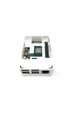 Raspberry Pi 4 Plastik Muhafaza Kutusu - Beyaz (Raspberry Pi Logolu)