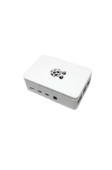 Raspberry Pi 4 Plastik Muhafaza Kutusu - Beyaz (Raspberry Pi Logolu)