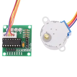 28 BYJ-48 Redüktörlü Step Motor ve ULN2003A Step Motor Sürücü Kartı