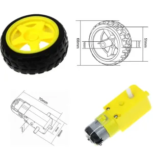 6V 250 Rpm Motor ve Tekerlek Seti